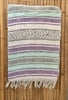 Mint, Grey, Purple & White Throw Blanket